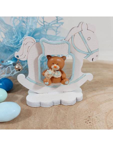 Originale bomboniere per battesimo orsetto cavalluccio