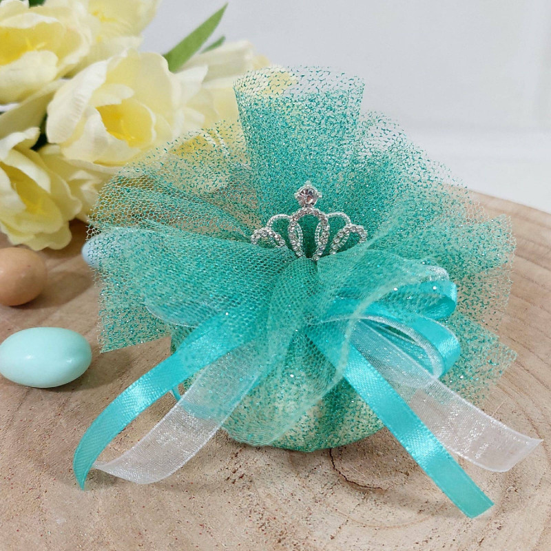 Saponette bomboniere corona principessa strass