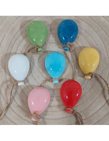 Bomboniere ceramica palloncini calamite con cordoncino