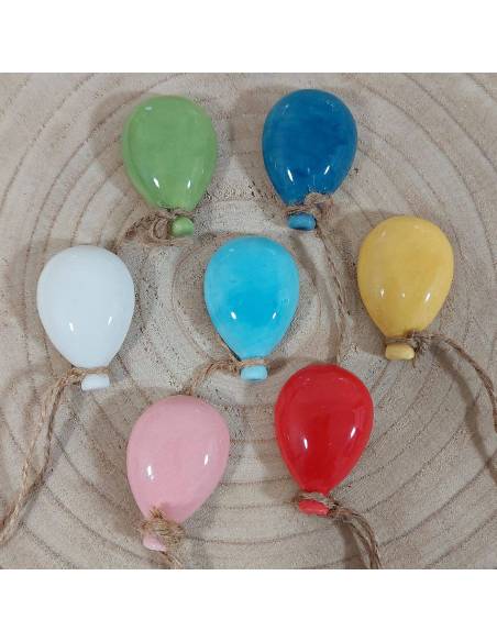 Bomboniere ceramica palloncini calamite con cordoncino