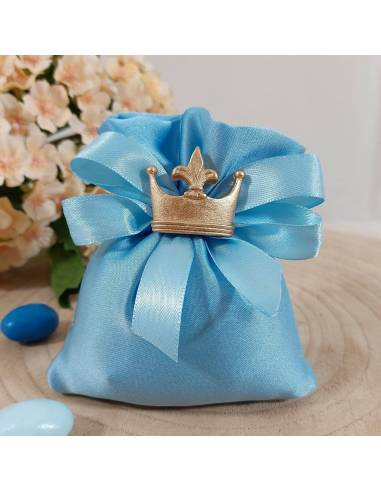 Bomboniere a forma di corona magnete dorato maschio