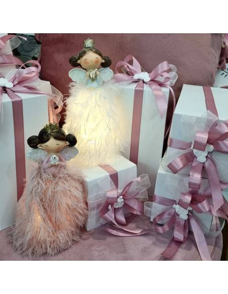 Bomboniere principesse luce led rosa e bianche