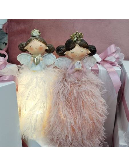 Bomboniere principesse luce led rosa e bianche