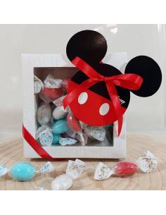 Confetti celesti e bianchi in scatola di Topolino