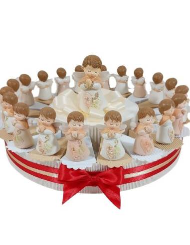 Torta bomboniere Cresima angeli icona sacra su tunica