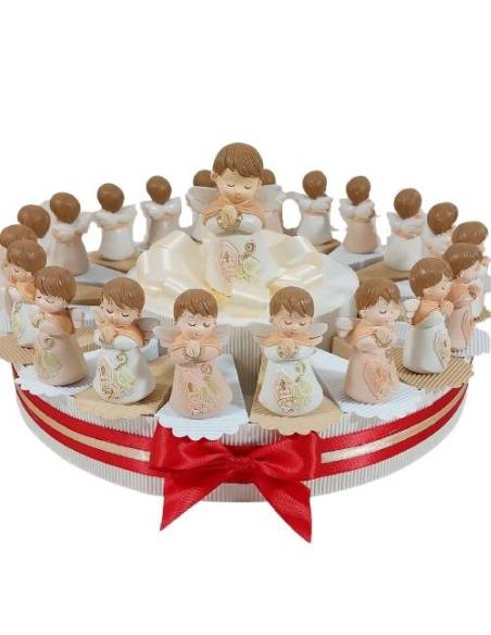 Torta bomboniere Cresima angeli icona sacra su tunica