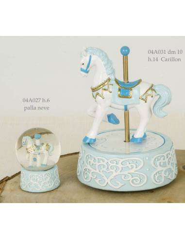 Bomboniere Battesimo maschio cavalluccio giostra