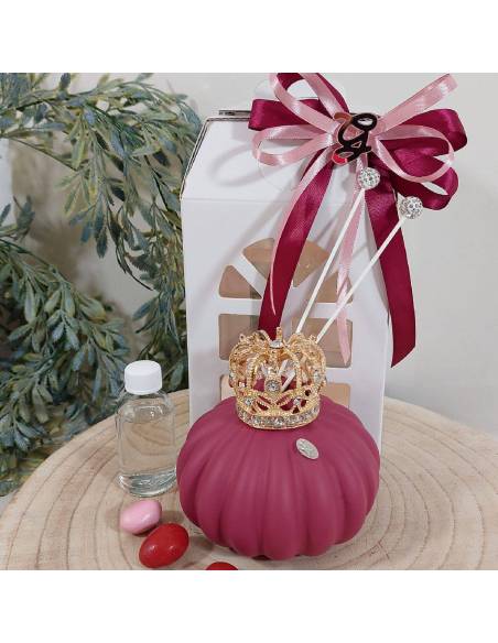 Profumatori bomboniere porpora corona regina
