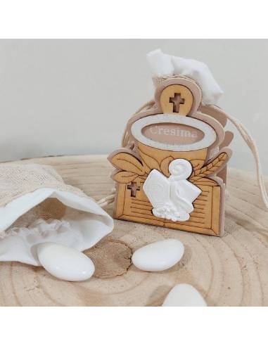 Portaconfetti Cresima calice gessetto sacro centrale