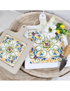 Bomboniere matrimonio utili tagliere decoro maiolica