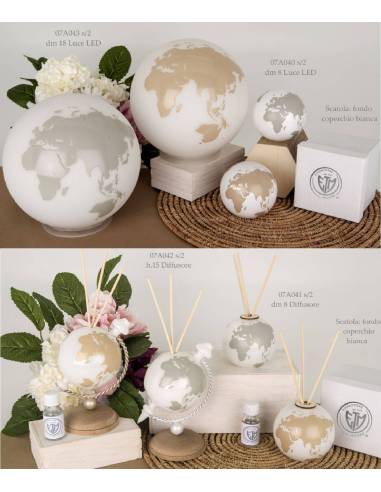 Bomboniere mappamondo oro e argento