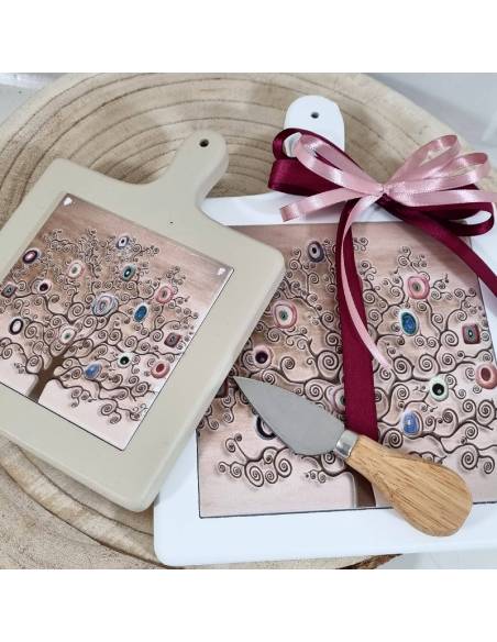 Idee bomboniere utili tagliere albero della vita design moderno