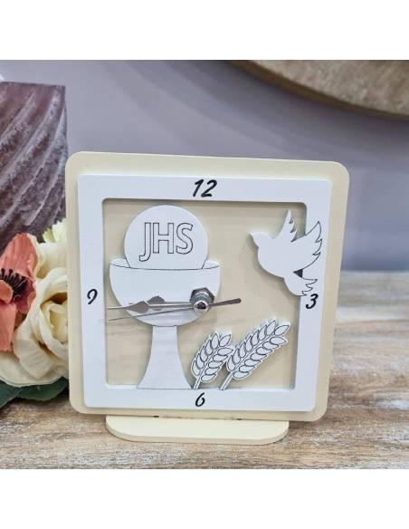 Bomboniere Comunione orologio in legno artigiano italiano