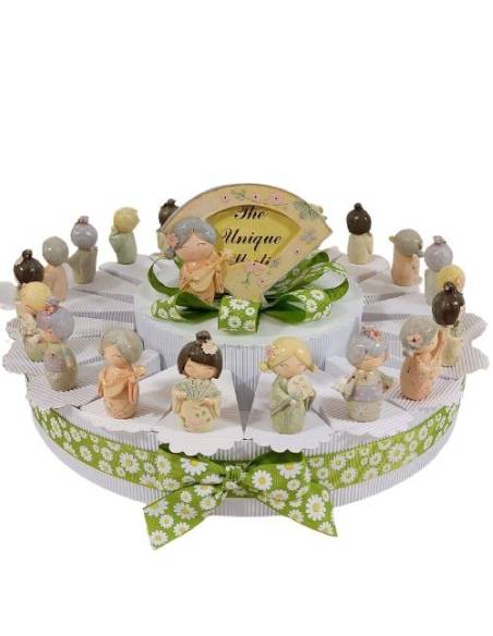 Bomboniere torta bambole giapponesine geisha