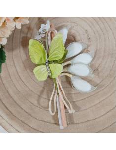 Segnaposto tema farfalla con racchette per inserire i confetti