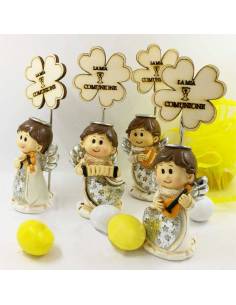Portafoto bomboniere Comunione angeli musicisti