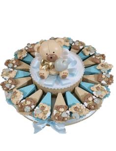 Torta bomboniere orsetti calamite Teddy Gold