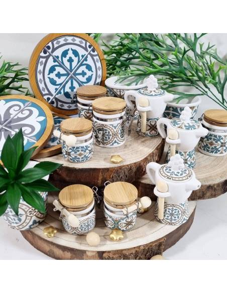 Bomboniere matrimonio utili solidali Quadrifoglio fantasia vietrese