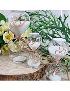 Bomboniere matrimonio clessidra solidali Quadrifoglio linea Love