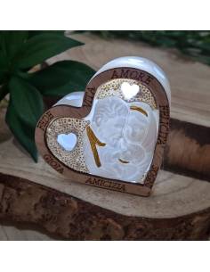 Bomboniere Battesimo Sacra Famiglia cuore frasi luce led 2