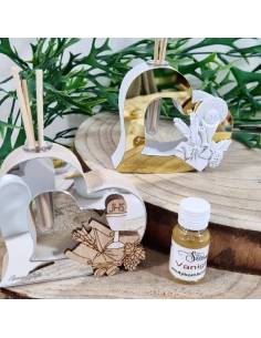 Bomboniere Comunione profumatori cuore plexiglass oro e argento