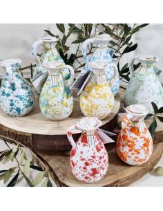 Bottiglie olio per bomboniere in ceramica Pugliese