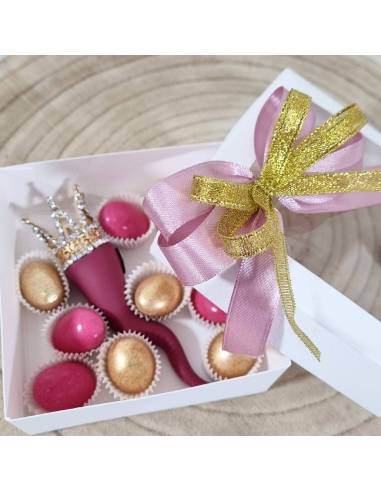 Bomboniere corno in ceramica con scatola degustazione