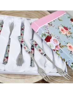 Bomboniere utili forchette da dolce linea pink e roses