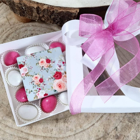 Magnete linea pink e roses con scatola degustazione