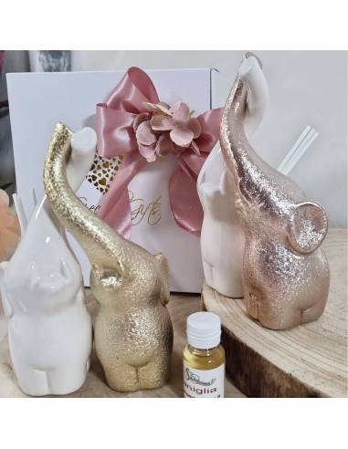 Profumatori bomboniere elefanti intrecciati matrimonio