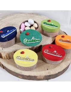 Scatoline portaconfetti 18 anni colorate con scritte e coccinella