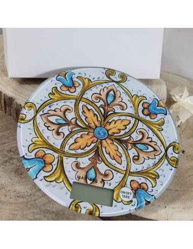 Bomboniere matrimonio utili cucina bilancia maiolica completa di confezione