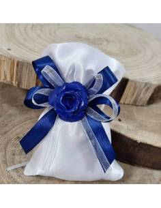 Bomboniere fiore di porcellana con sacchetto portaconfetti 2