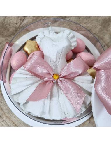 Scatola degustazione confetti con gessetto vestito con profumo