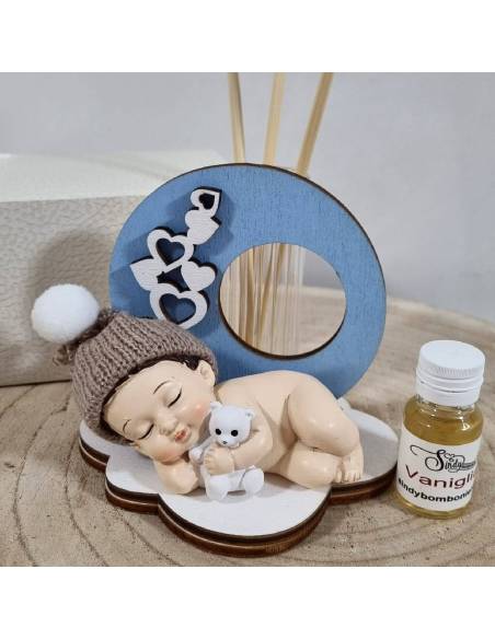 Bomboniere Battesimo profumatore bimbo sdraiato