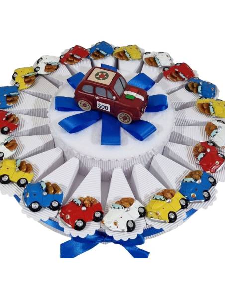 TORTA BOMBONIERE MACCHININA 500 magnete bimbo