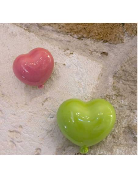 Palloncini di ceramica a forma di cuore per bomboniere Battesimo| Sindy Bomboniere