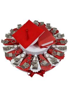 Torta bomboniere laurea informatica portachiavi chiocciola e computer