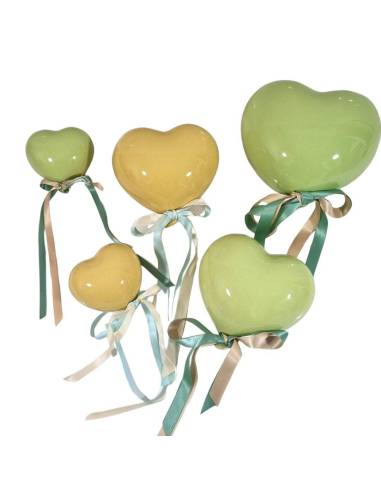 Palloncini ceramica Puglia a forma di cuore da appendere a muro