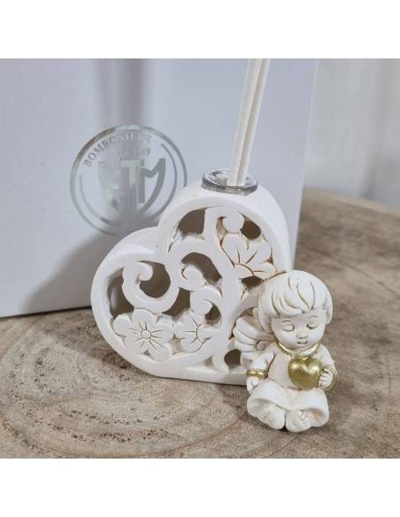 Profumatori bomboniere angioletto cuore traforato