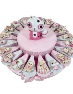 Torta Bomboniere Orsetti giraffe animaletti Magnete Nascita