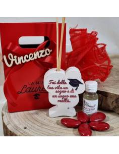 Profumatori bomboniere laurea albero della vita frase