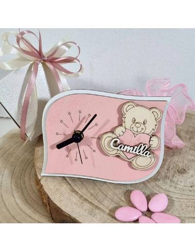 Idee Battesimo particolari per bimba orologio orsetto