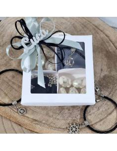 Bomboniere Bracciale con nome festeggiato tema nero