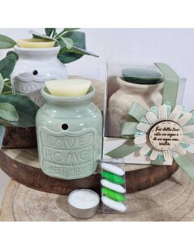 Bruciatore in ceramica con tart Yankee e tea-light confezionamento