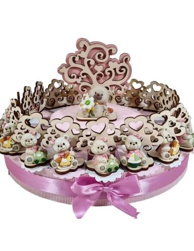 Torta bomboniere battesimo orsetti bimba albero della vita