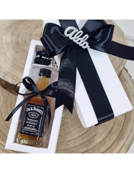Bomboniere compleanno Jack Daniel's scatola degustazione personalizzata