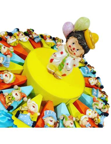 Torta di bomboniere compleanno bimbo Clown pagliaccio magnete