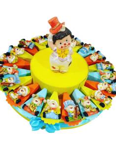 Torta di bomboniere compleanno bimbo Clown pagliaccio magnete 2