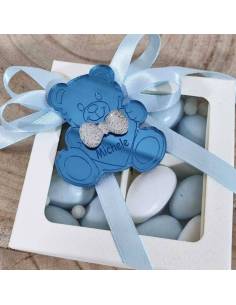 Orsetto bimbo bomboniera battesimo personalizzato confetti